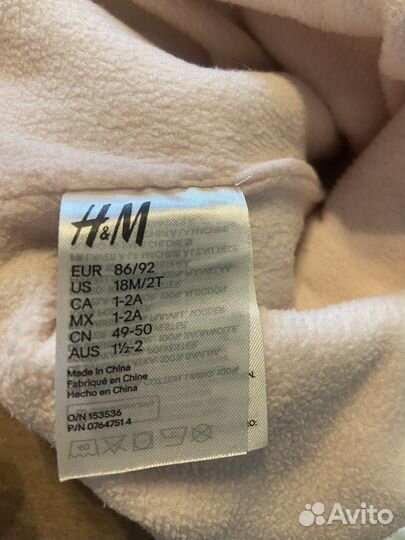 Шапка для девочки hm 86/92