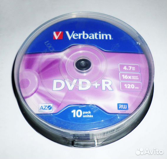 Диски DVD+ R Verbation Новые 9 штук