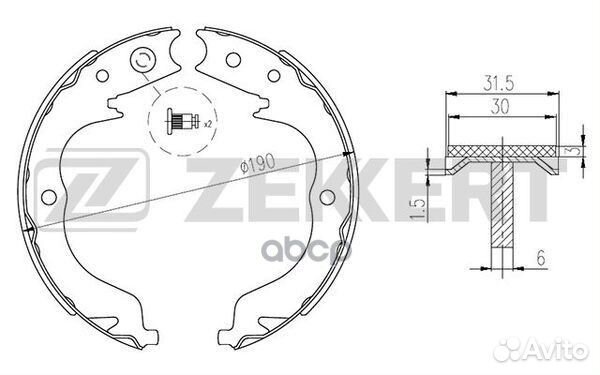 Колодки торм. бараб. задн. Mitsubishi Lancer X