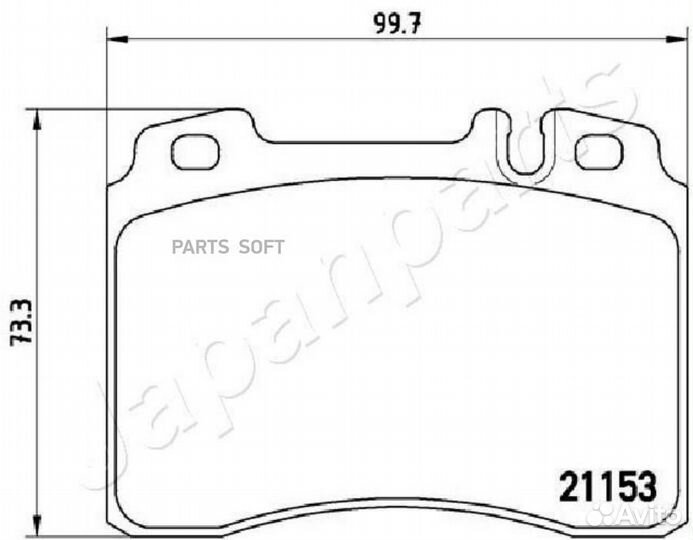 Japanparts PA-0505AF Колодки тормозные mercedes W1