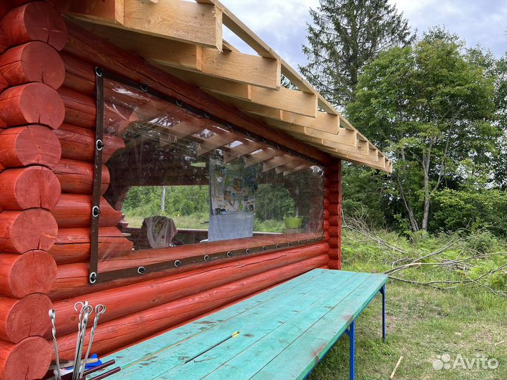 Мягкие окна на беседку