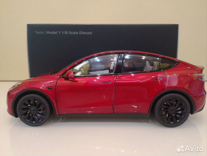 Tesla Model Y I (20-24г) Красный 1:18