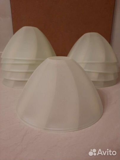 Новые стеклянные плафоны для люстры