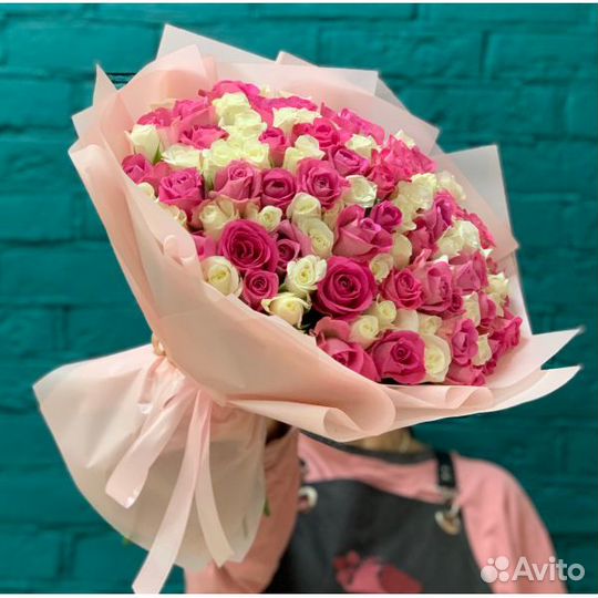 Цветы букеты 101 роза