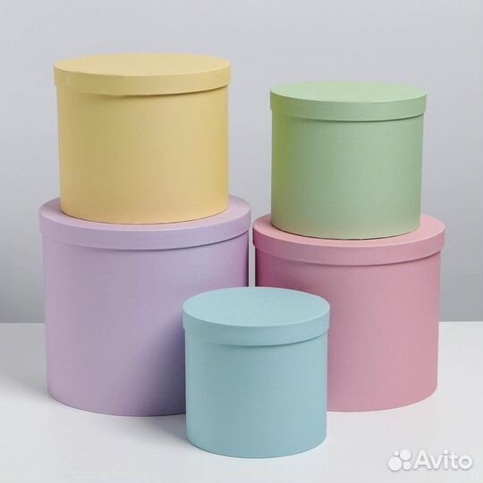 Набор коробок 5 в 1 'Пастельный', 13 x 13,519.5 x