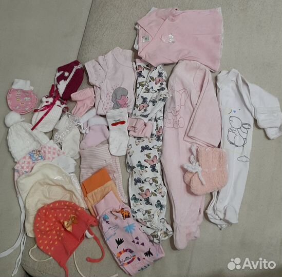 Вещи пакетом на малышку 50-56 р-р