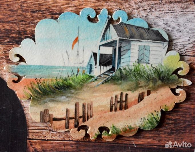 Картина на деревянном спиле в стиле декупаж