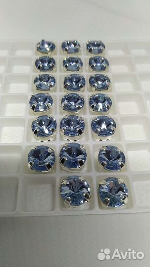 Стразы пришивные 8 мм Dongzhou в цапах