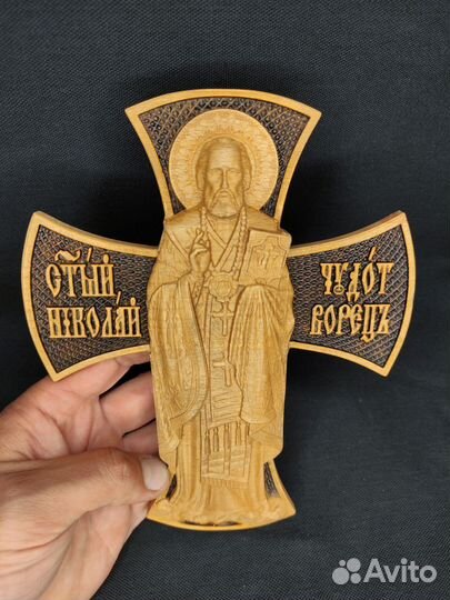 Резная икона-образ 