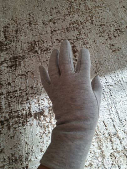 Перчатки трикотажные женские на кролике