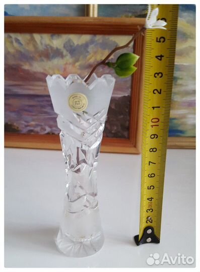 Хрустальная ваза Чехия 13см