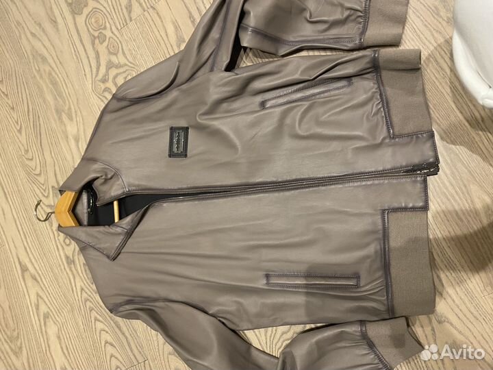 Мужской кожаный бомбер 52-54 Philipp Plein