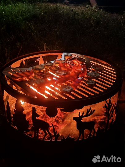 Костровая чаша с дизайном