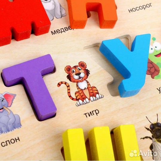 Алфавит деревянный