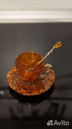 Кофейный набор из янтаря