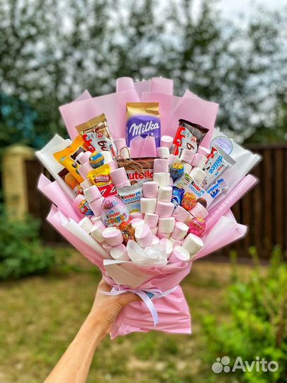 Шоколадный съедобный сладкий букет набор