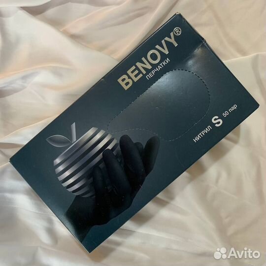 Перчатки нитриловые черные