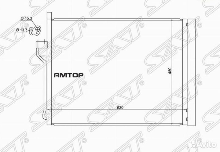 SAT ST-BM55-394-0 Радиатор кондиционера BMW 5-Seri