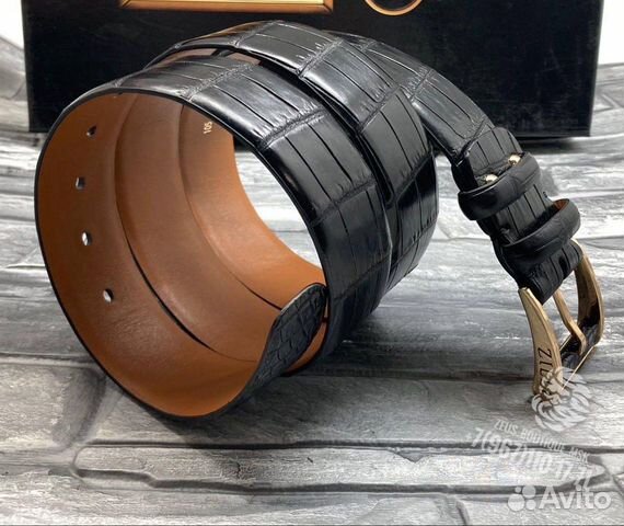 Мужской ремень из кожи крокодила Zilli