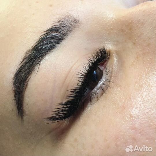 Наращивание ресниц/архитектура+окрашивание бровей