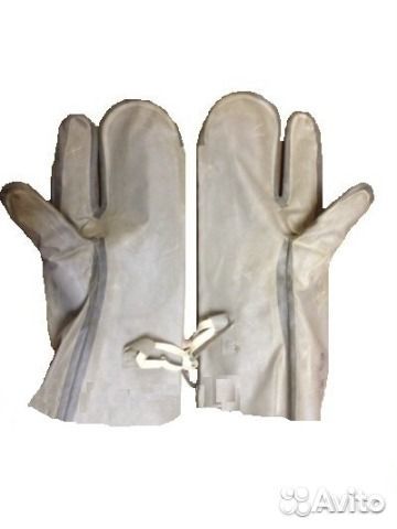 Перчатки трехпалые прорезиненные