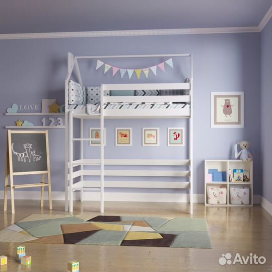 Новая детская кровать чердак 160*80 с матрасом