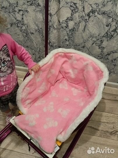 Санки Nika детские с выдвижными колесами