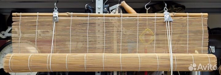 Бамбуковая штора рулонная 80 х 160 см