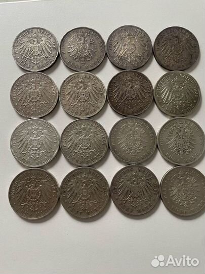 5 марок 1913 года Пруссия коллекция монет германия