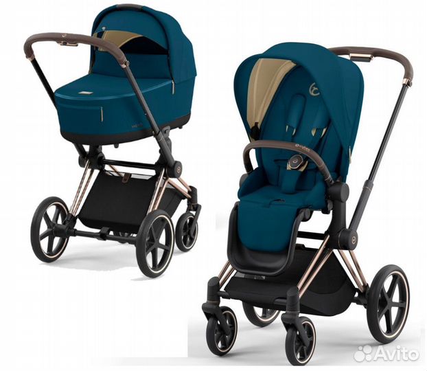 Новая коляска 2в1 Cybex Priam IV Mountain Blue