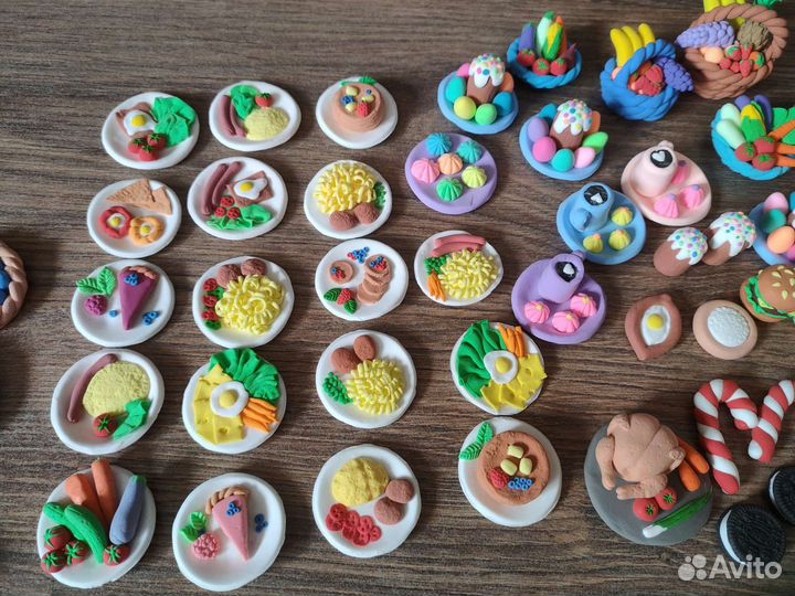 Еда для кукол из воздушного пластилина