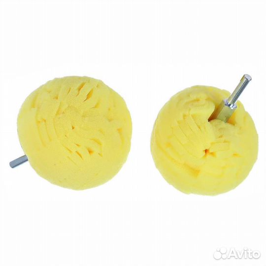 Шар полировальный H7 d77мм на шпинделе 6мм желтый