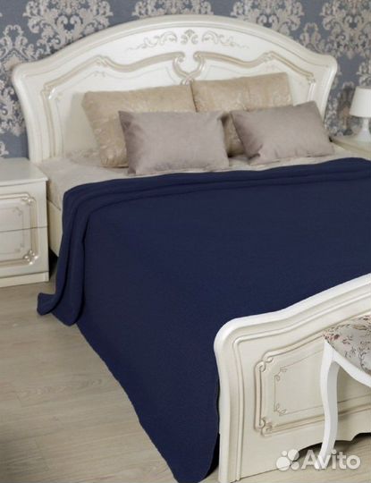 Вязаный плед-покрывало 180*220 см. 100 хлопок