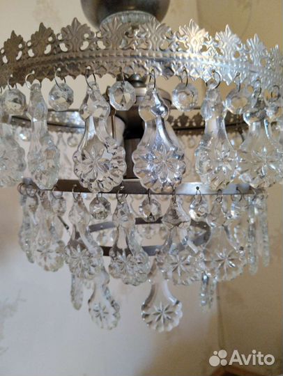Светильник люстра хрустальная винтаж
