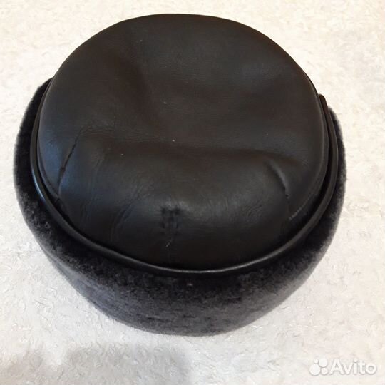 Шапка зима мужская кожа мех натурал