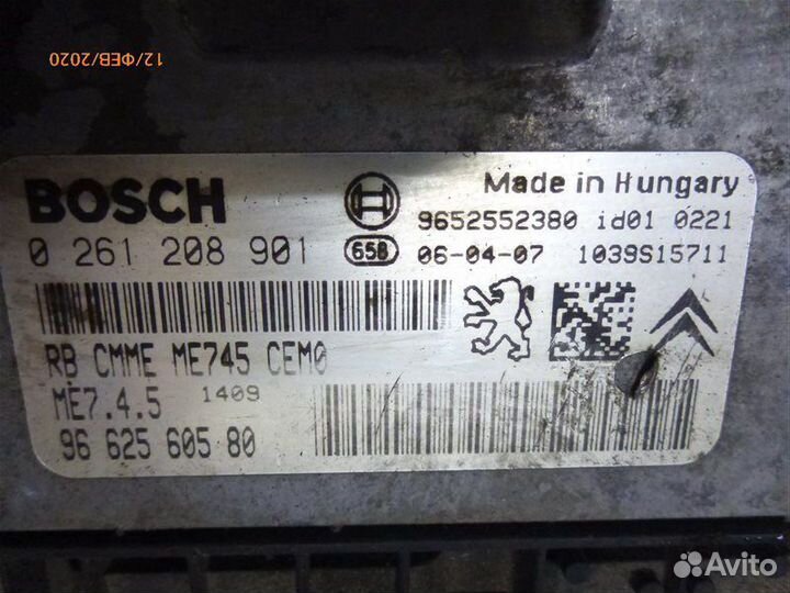 Блок управления двс Peugeot 206 хэтчбек 3 дв. 2004