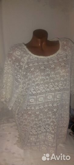 Блуза белая ажурная George р.50-52-54