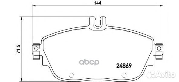 Колодки тормозные дисковые перед P50093 Brembo