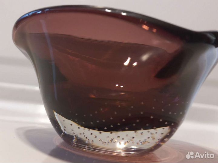 Винтажная пепельница СССР из цветного стекла