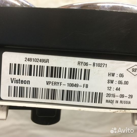 Панель приборов рено Логан 2015г в хроме