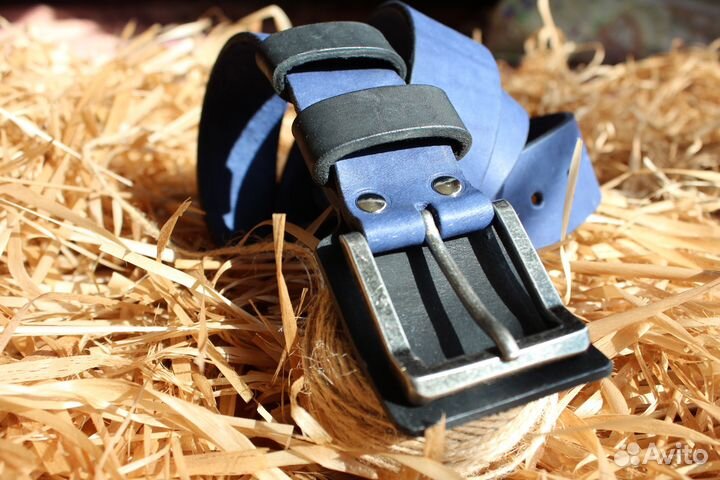 Кожаный ремень для джинсов