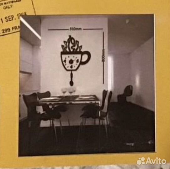 Часы стикер настенные