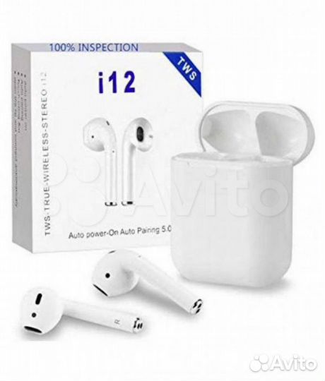Сенсорные наушники AirPods i12-tws Белые