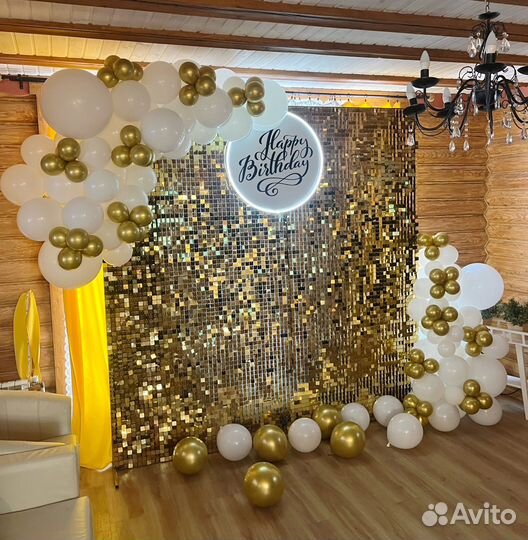 Фотозона из пайеток в аренду