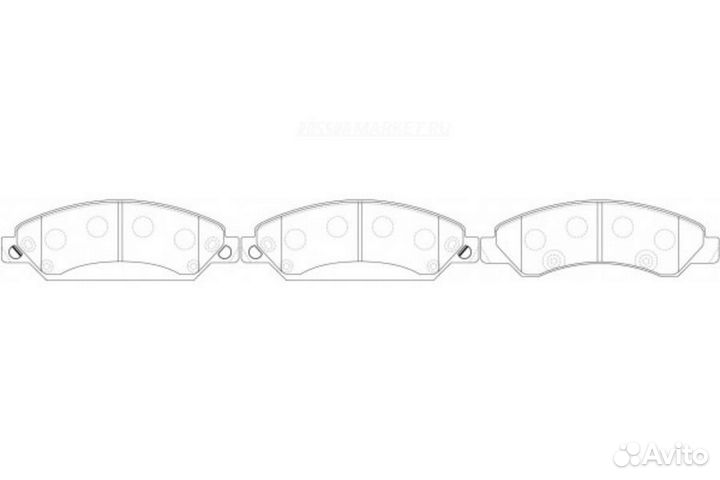 Nibk PN0400 Колодки тормозные дисковые перед