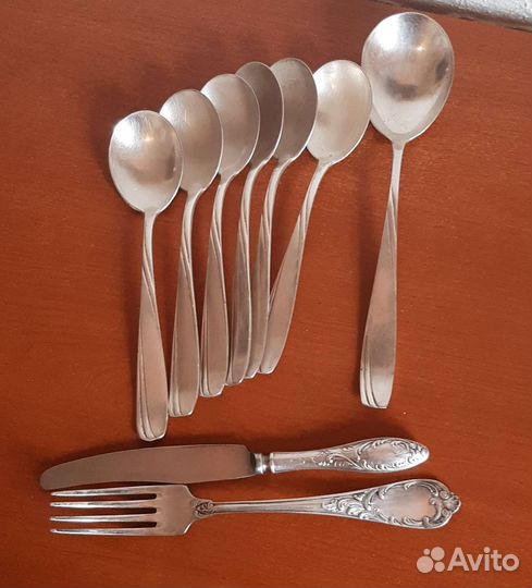 Мельхиоровые столовые приборы ссср,зид,мнц