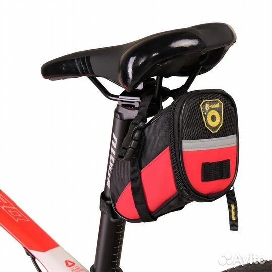 Сумка для велосипеда подседельная. Красный цвет
