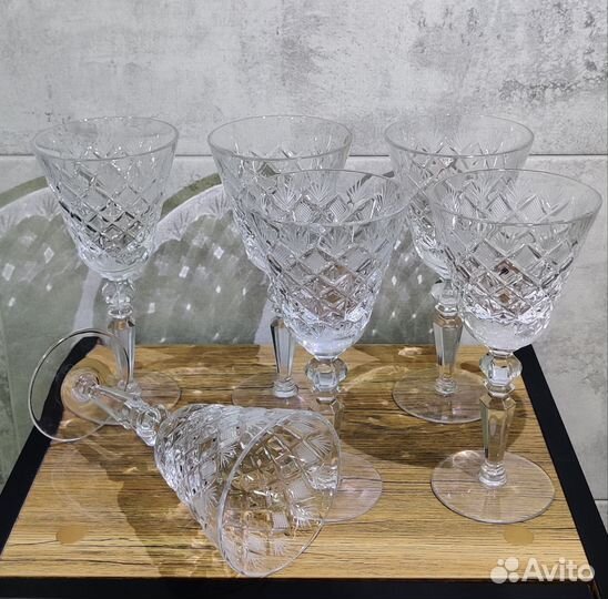 Хрустальные фужеры гусь хрустальный СССР