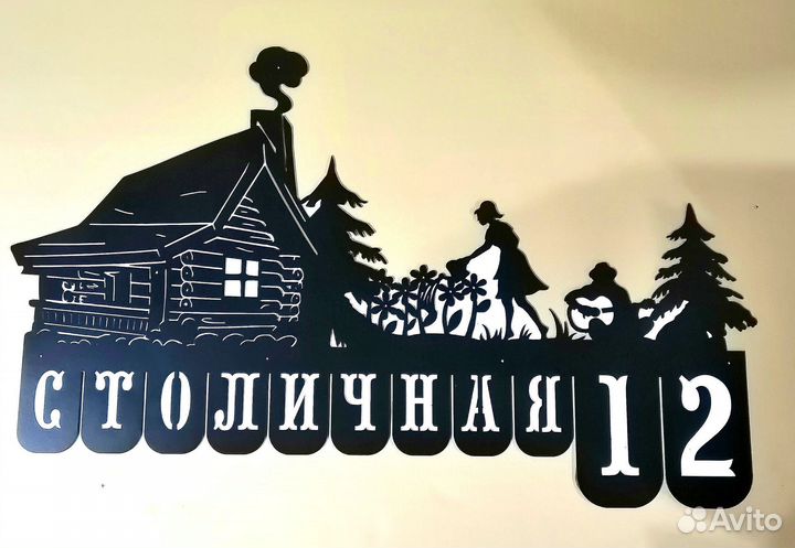 Адресные таблички на дом из металла
