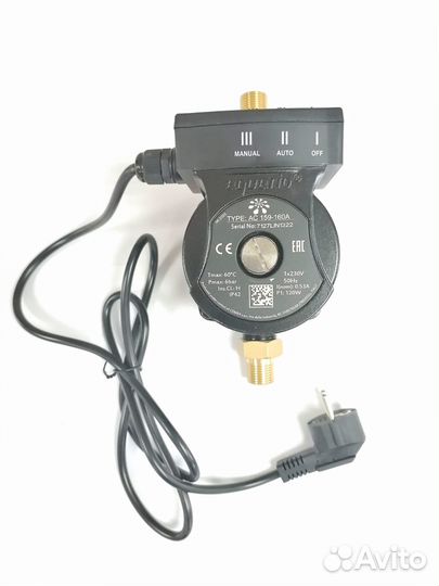 Повысительный насос aquario ас159-160А (Hmax напор